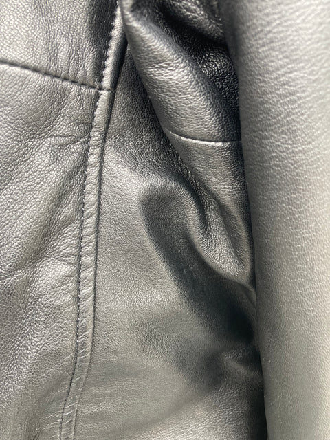 Italian Leather Bomber Jacket SZ XL (slim fit)