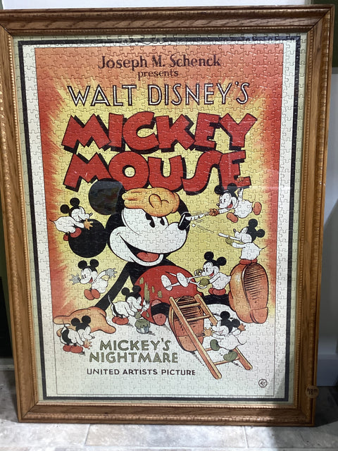 Framed Mickey Mouse Jigsaw Puzzle