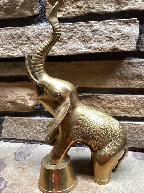 Vintage Brass Circus Elephant