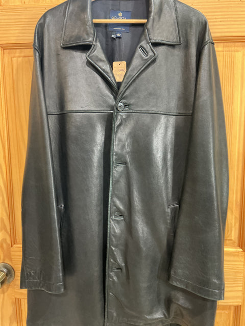 Brooks Brothers Leather Car Coat SZ Large