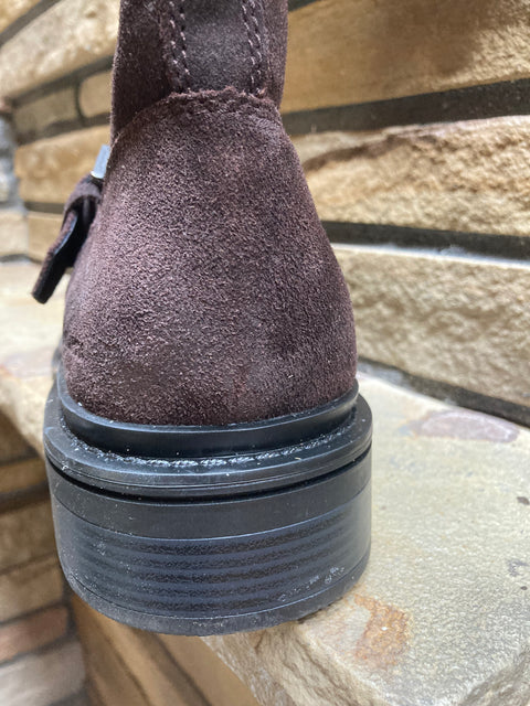 Suede Moto Style Boots SZ 13