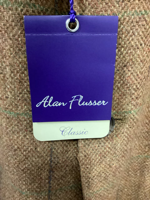 Alan Flusser Windowpane Tweed Jacket SZ Large (42)