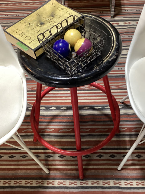 Vintage Adjustable Metal Industrial Stool