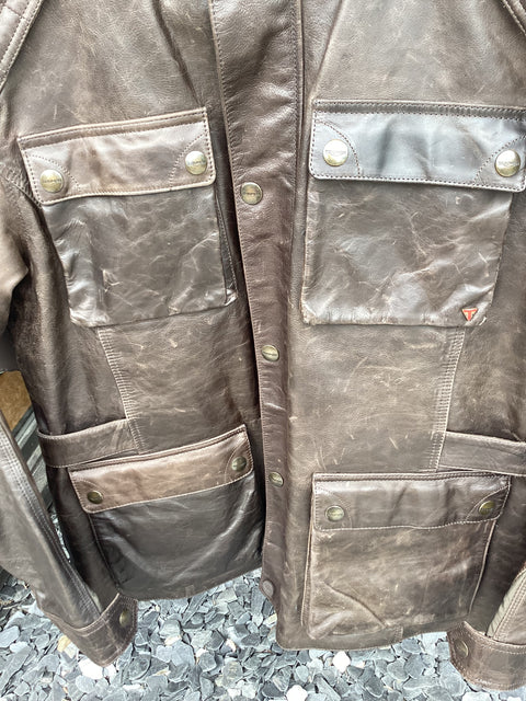 Triumph Leather Armored Moto Jacket US Size XL (46)