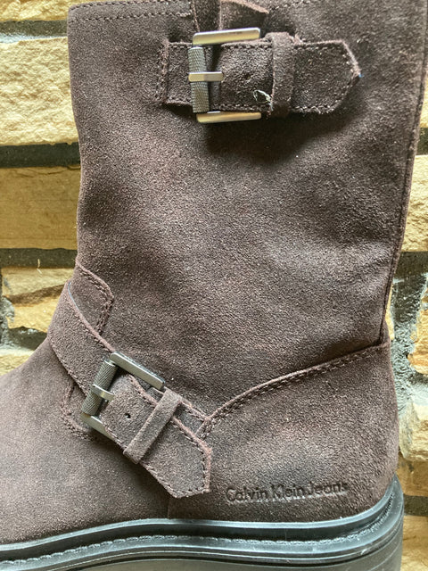 Suede Moto Style Boots SZ 13