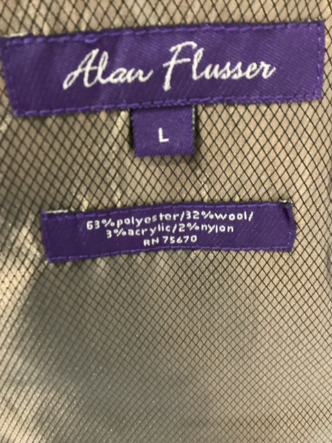 Alan Flusser Windowpane Tweed Jacket SZ Large (42)