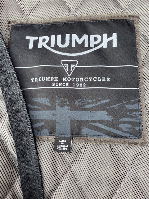 Triumph Leather Armored Moto Jacket US Size XL (46)