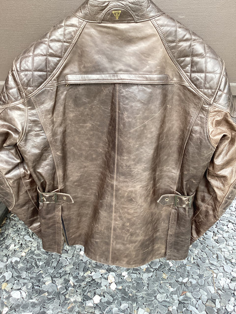 Triumph Leather Armored Moto Jacket US Size XL (46)