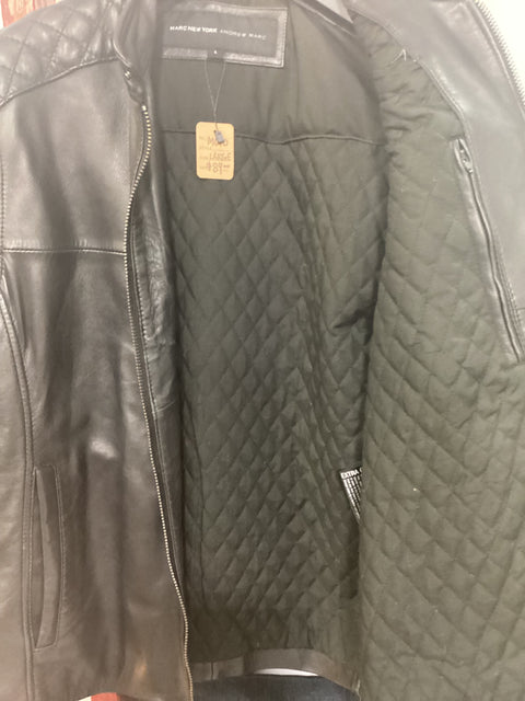 Vintage Andrew Marc Leather Moto Jacket SZ Large (46)