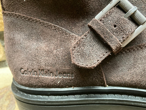 Suede Moto Style Boots SZ 13