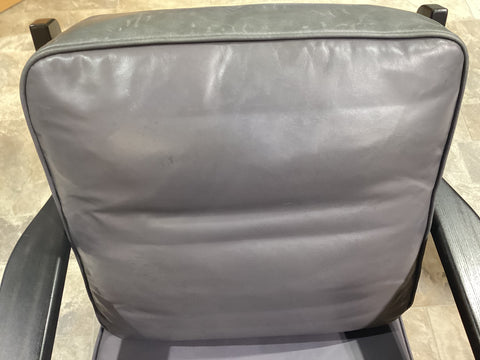 Crate and Barrel Leather Side Chair