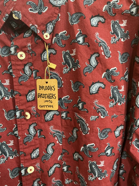 Brooks Brothers Paisley SZ Large (Regent Fit)