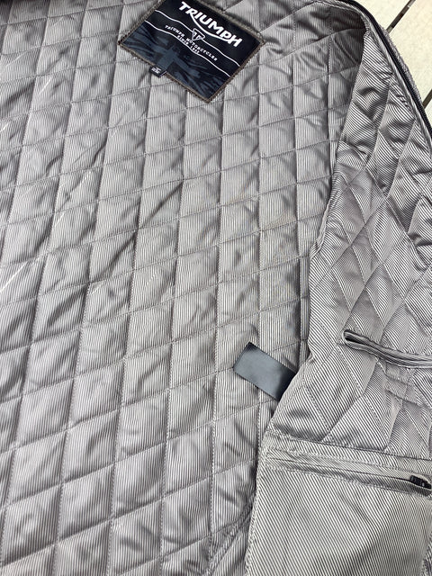 Triumph Leather Armored Moto Jacket US Size XL (46)