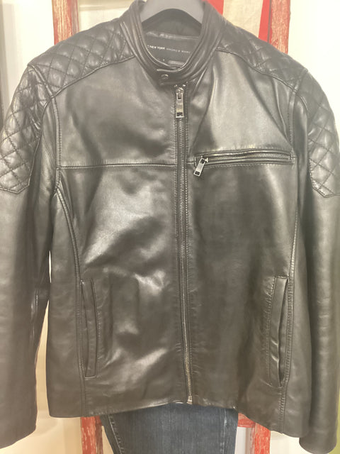 Vintage Andrew Marc Leather Moto Jacket SZ Large (46)