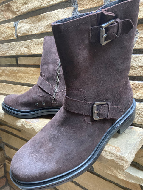 Suede Moto Style Boots SZ 13
