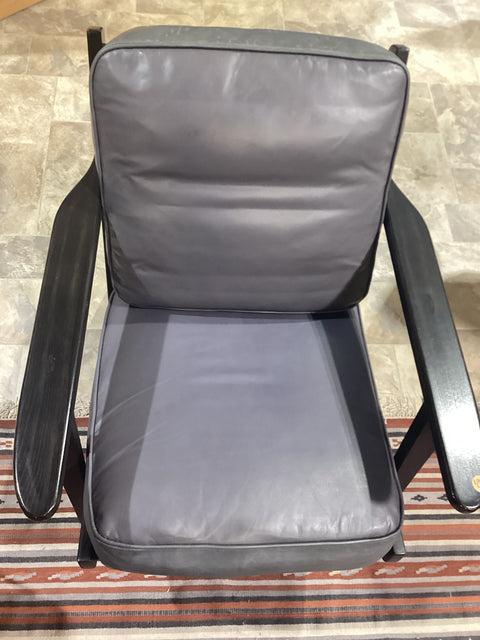 Crate and Barrel Leather Side Chair