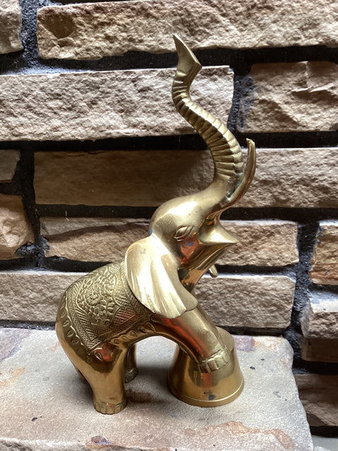 Vintage Brass Circus Elephant