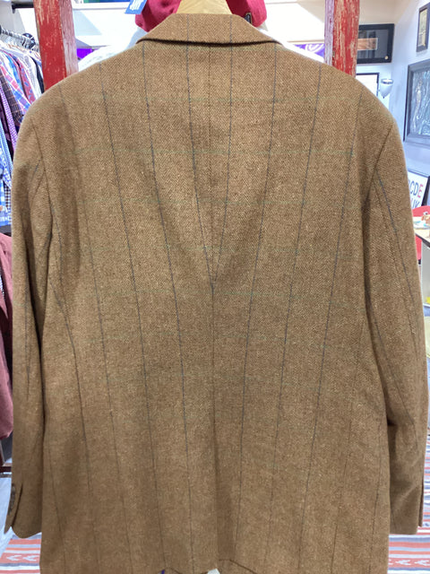 Alan Flusser Windowpane Tweed Jacket SZ Large (42)