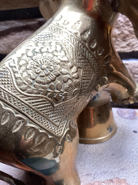 Vintage Brass Circus Elephant