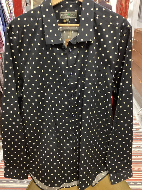 Slim Fit Polka Dot Shirt SZ XXL (fits like a slim XL)