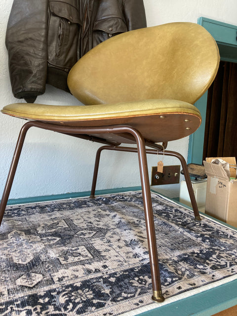 MCM Upholstered Clamshell Chair