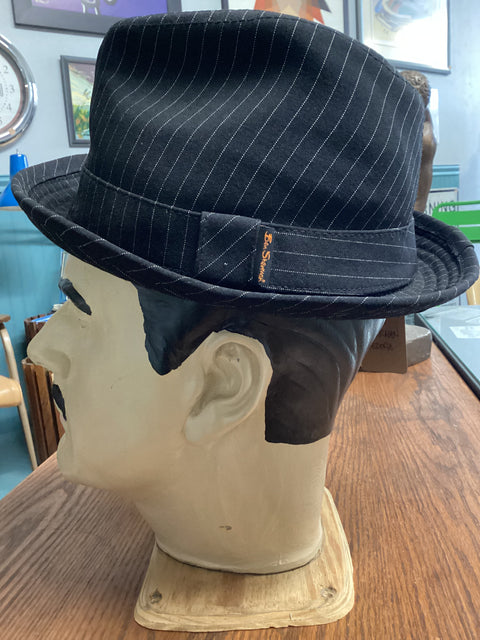 Ben Sherman Pinstripe Trilby Hat (Small/Medium)