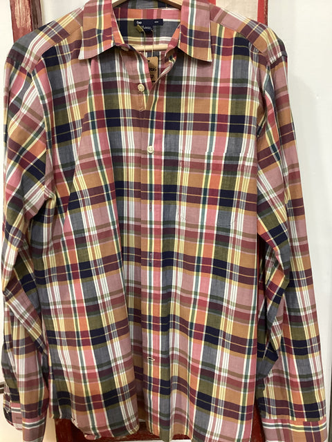 Gap Madras Shirt SZ Medium