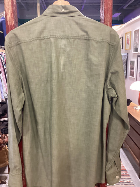 Heather Green Lands’ End Shirt SZ Small (14-14 1/2)