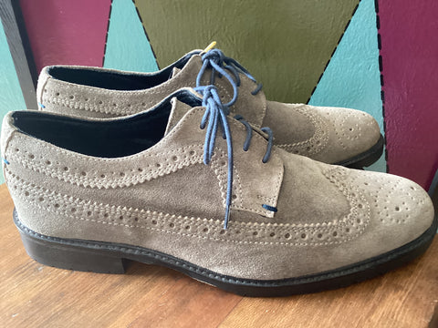 Warm Grey Suede Wingtips SZ10