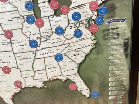 Baseball Travel Quest Map