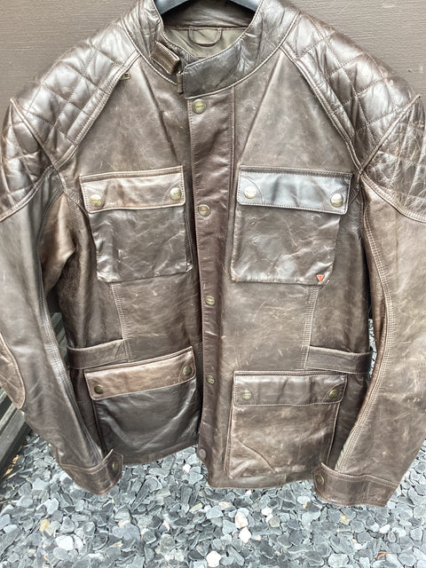 Triumph Leather Armored Moto Jacket US Size XL (46)