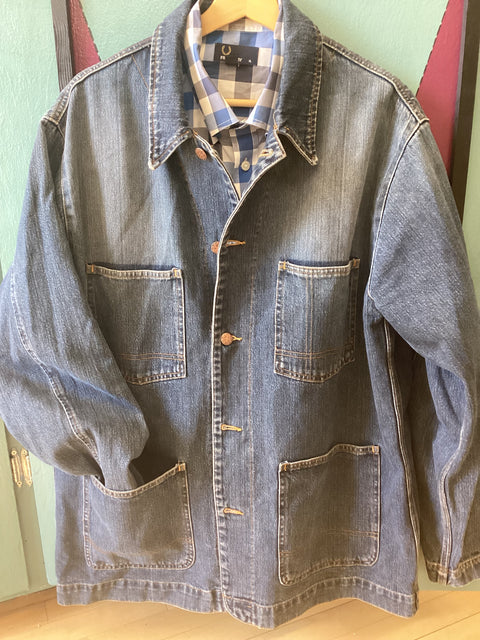 Vintage Oshkosh Denim Chore Coat SZ XL