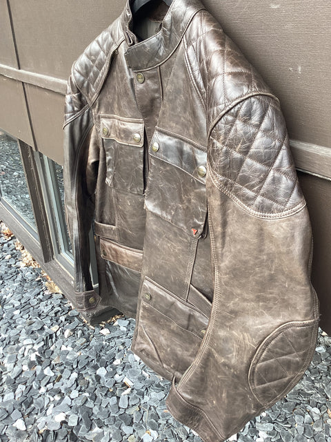 Triumph Leather Armored Moto Jacket US Size XL (46)