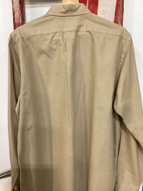 Ralph Lauren Cotton Khaki Shirt SZ Latge (regular fit)