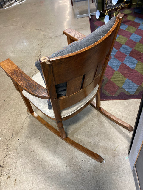 Vintage Oak Mission Style Rocker