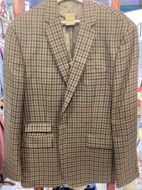 Alan Flusser Check Blazer SZ 42 Reg.