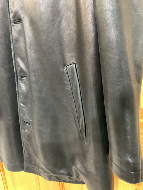 Brooks Brothers Leather Car Coat SZ Large