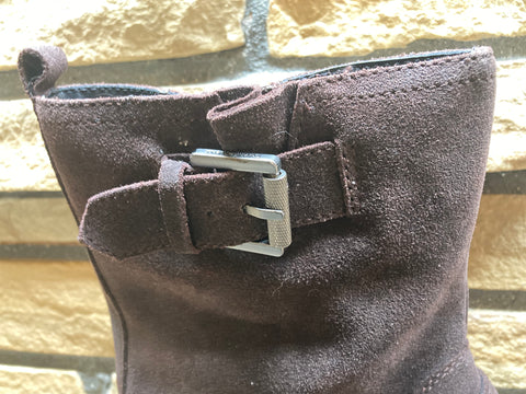 Suede Moto Style Boots SZ 13