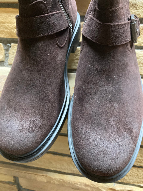 Suede Moto Style Boots SZ 13