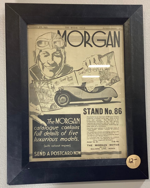 Vintage British Morgan Automobile Ad