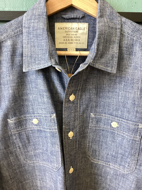 Chambray Cotton Workshirt SZ Medium