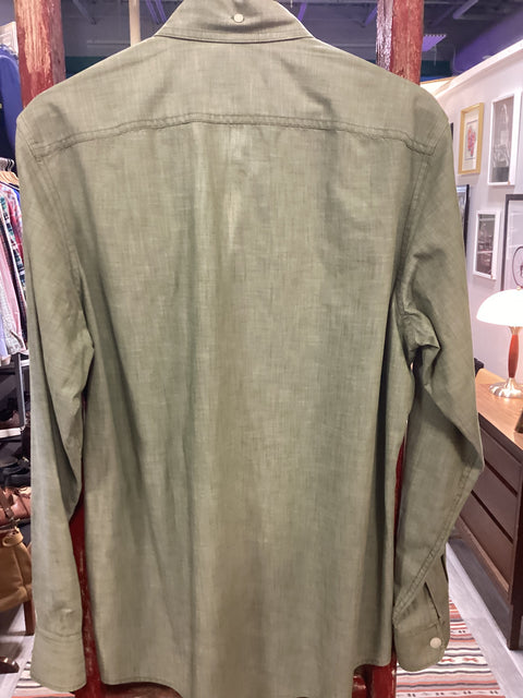 Heather Green Lands’ End Shirt SZ Small (14-14 1/2)