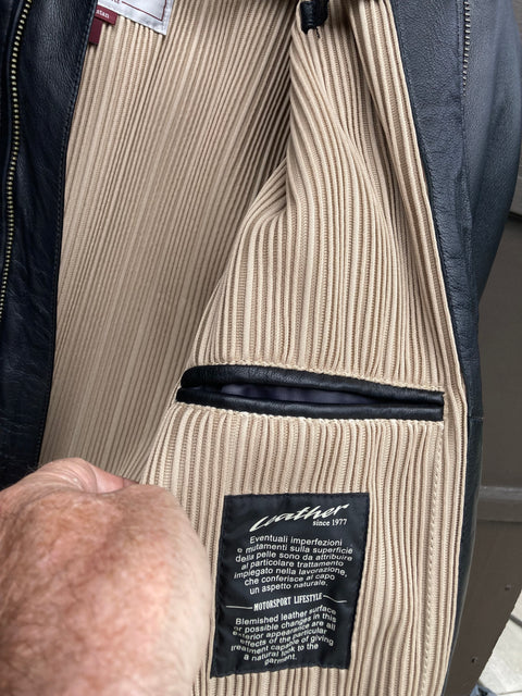 Italian Leather Bomber Jacket SZ XL (slim fit)