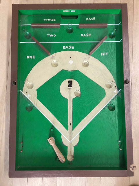 Vintage Wood and Metal Baseball Game