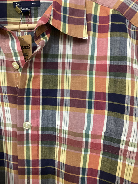 Gap Madras Shirt SZ Medium