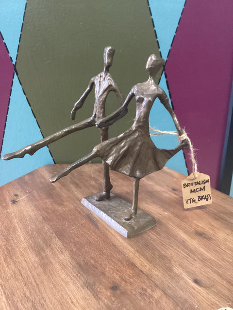 Brutalist Modern Metal Sculpture “The Dancers”