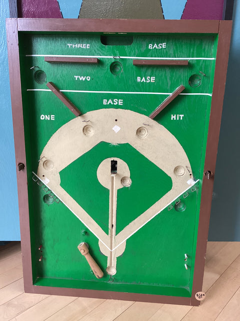 Vintage Wood and Metal Baseball Game