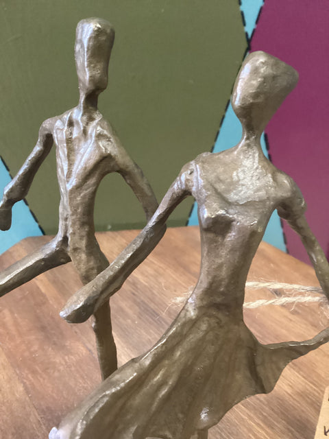 Brutalist Modern Metal Sculpture “The Dancers”