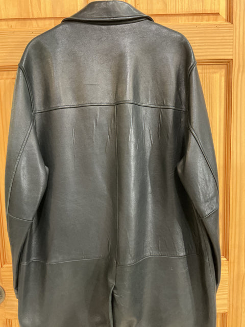 Brooks Brothers Leather Car Coat SZ Large
