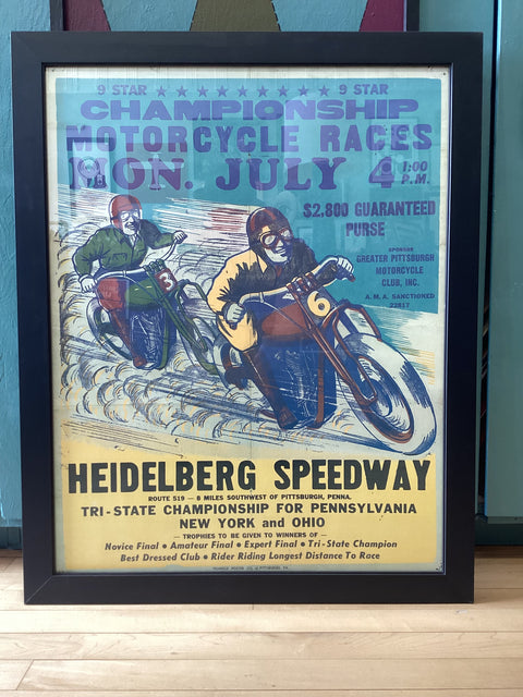 Vintage Motorcycle Races Promotional” Poster